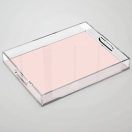 Rosewater pale pink solid color modern abstract pattern  Acrylic Tray