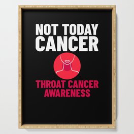 Head and Neck Throat Cancer Ribbon Survivor Serving Tray