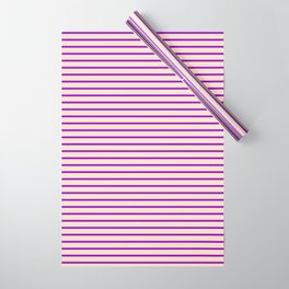 [ Thumbnail: Dark Violet & Bisque Colored Stripes/Lines Pattern Wrapping Paper ]