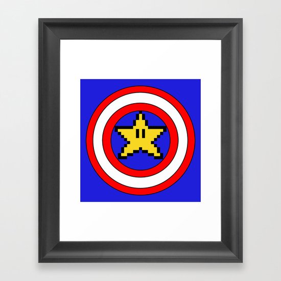 Captain Mario Framed Art Print