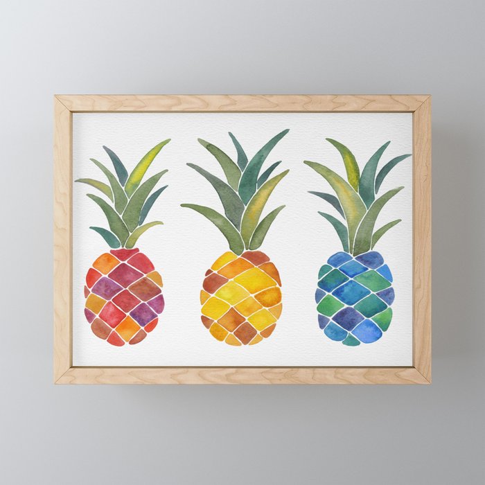 Pineapples Framed Mini Art Print