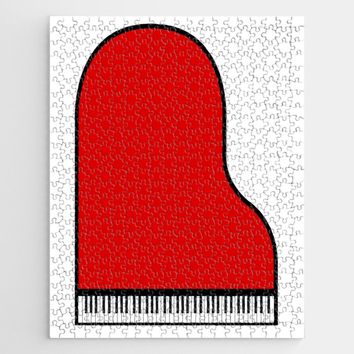 Red Grand Piano Jigsaw Puzzle