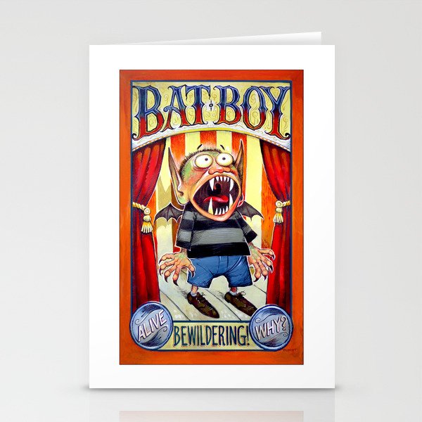 Bat Boy Stationery Cards