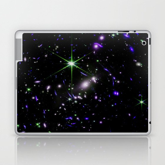 Galaxies of the Universe indigo blue green Laptop & iPad Skin