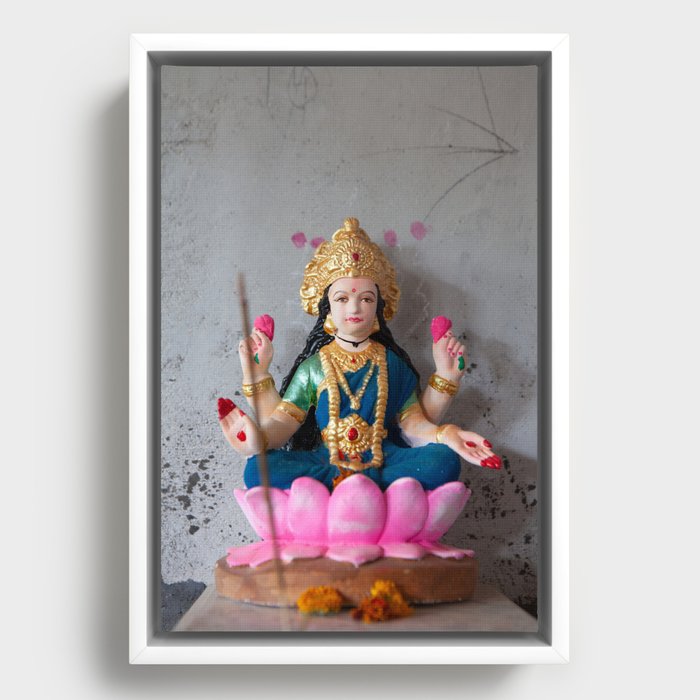 Sacred Color 1_Ganesha India Framed Canvas