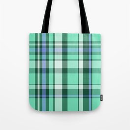 Plaid // Cool Mint Tote Bag
