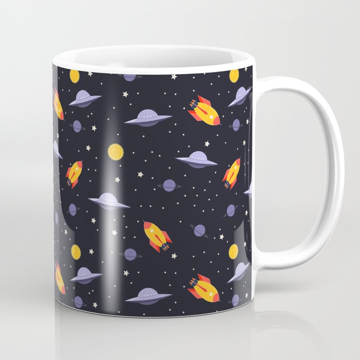 Space,planets,spaceship,moon,stars Coffee Mug