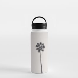 Palm Trees Black and White Water Bottle