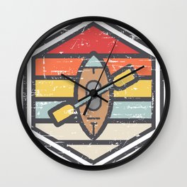 Retro Badge Kayak Light Wall Clock