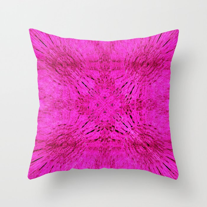 Pink Motion Mandala Throw Pillow