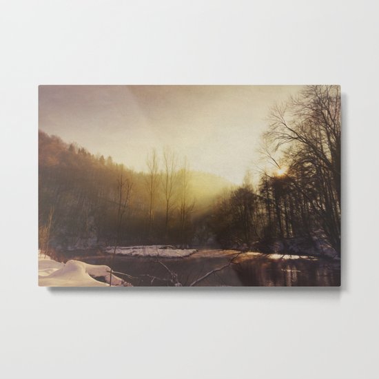 Winter At the River Metal Print