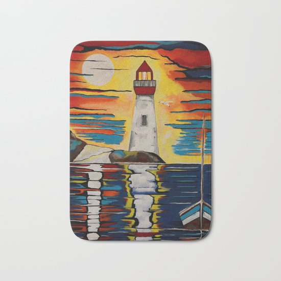 Lighthouse Beacon Bath Mat