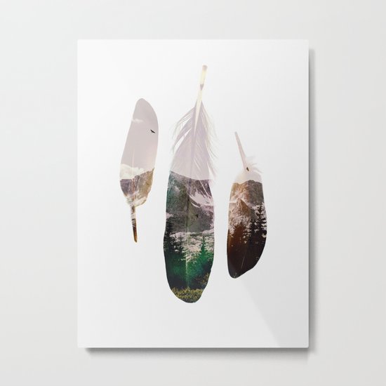 Feathers Metal Print