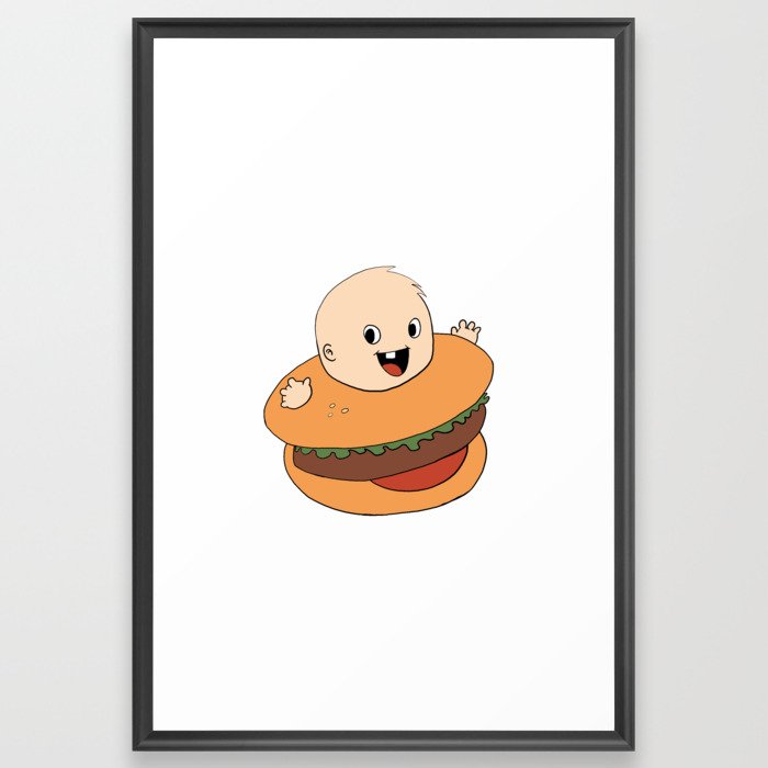 Hamburger Baby Framed Art Print