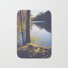 Solitude Lake Bath Mat | Curated, Autumn, Wild, Largewallart, Fall, Leaves, Wanderlust, Rusticprint, Color, Water 
