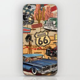 Vintage Route 66 poster.  iPhone Skin