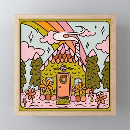 Virgo Gingerbread House Framed Mini Art Print