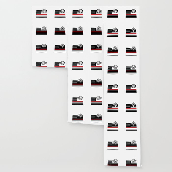 Colorado Firefighter Shield Thin Red Line Flag Wallpaper By