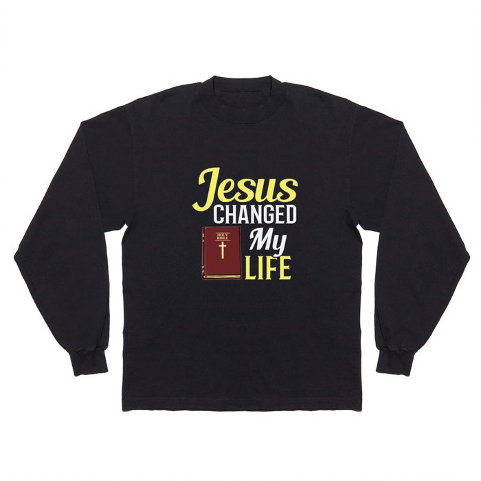 Jesus Bible Cross Nazareth Study Quotes Long Sleeve T Shirt