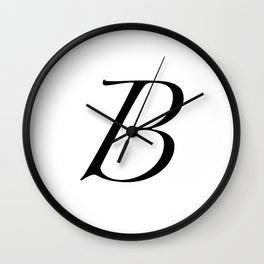 The Letter 'B' (white background) Wall Clock