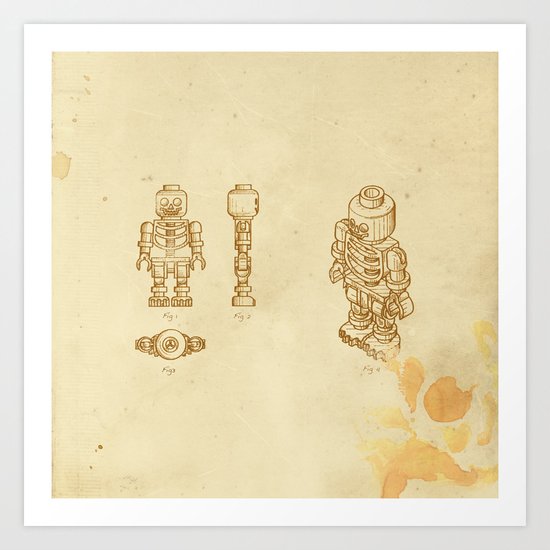 Lego Skeleton Art Print