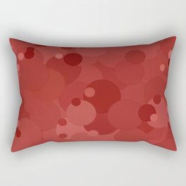Aurora Red Bubble Dot Color Accent Rectangular Pillow