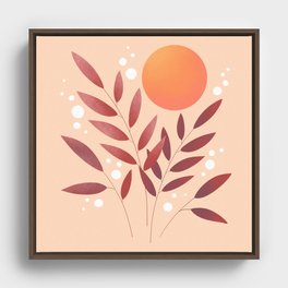 Sunset Branches Framed Canvas