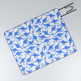 Kangaroo blue Picnic Blanket