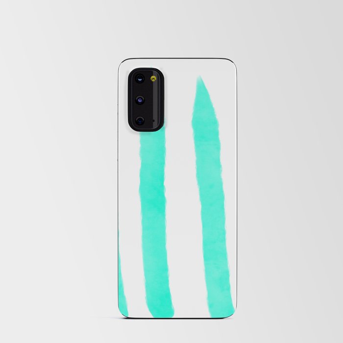 Watercolor Vertical Lines With White 60 Android Card Case