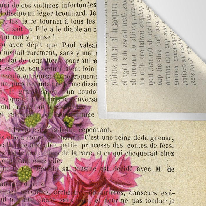 Botanical print, on old book page - garden flowers Tapestry for Sale by  Art Dream Studio
