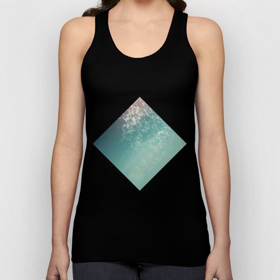 Fresh summer abstract background. Connecting dots, lens flare Unisex Tank Top