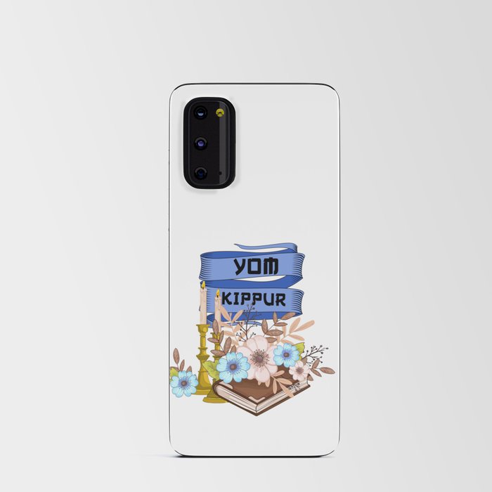 happy yom kippur floral Android Card Case