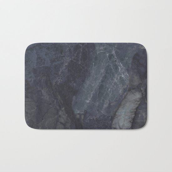 Navy Blue Marble Bath Mat