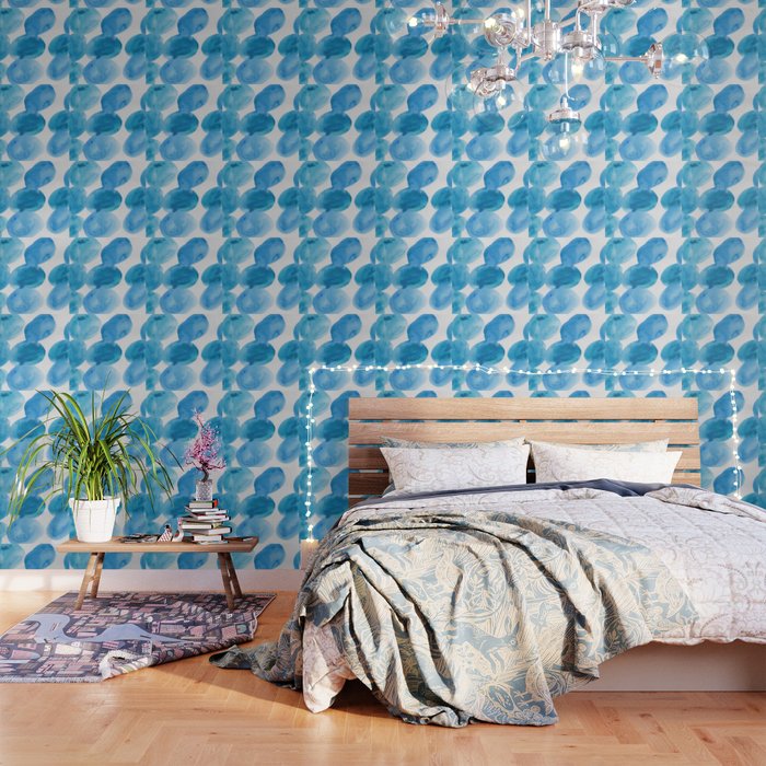 22 190408 Blue Abstract Watercolour Wallpaper By Valourine