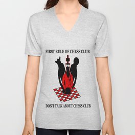 First Rule of Chess Club V Neck T Shirt