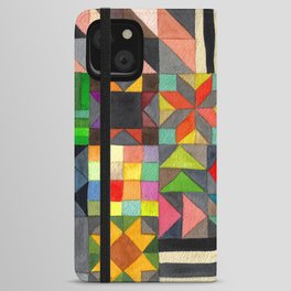 Watercolor Quilt iPhone Wallet Case