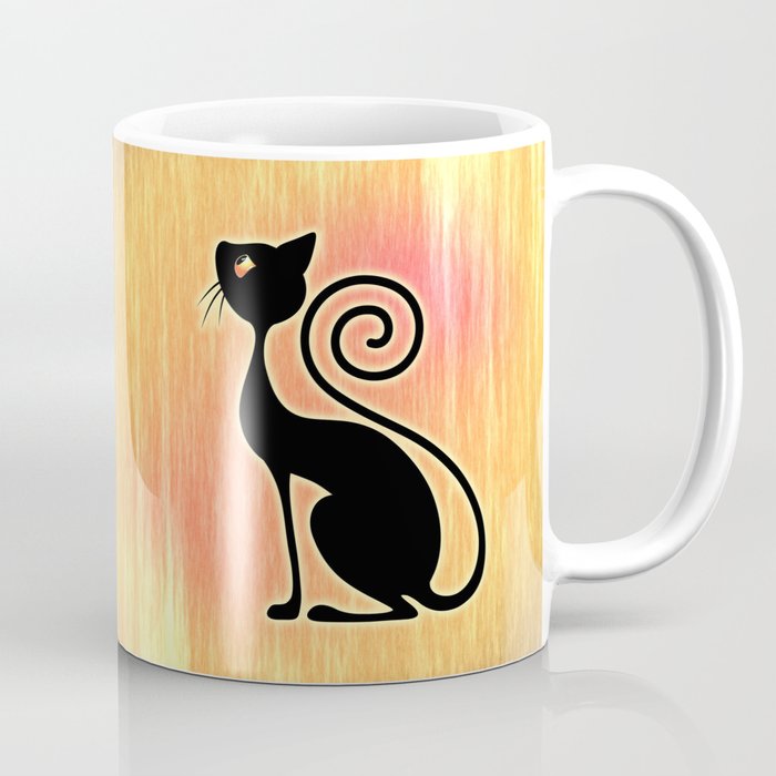 Black Cat Vintage Style Design Coffee Mug by bluedarkatlem ...
