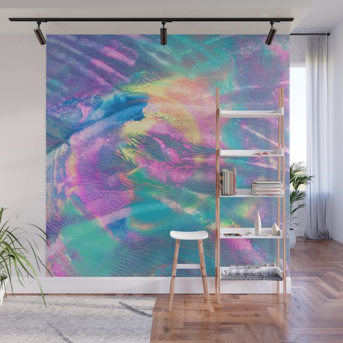 Rainbow Tie Dye Abstract Painting Wall Mural