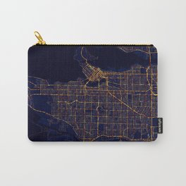 Vancouver, Canada Map - City At Night Carry-All Pouch | Canadian, Graphicdesign, Satellite, Vancouvermap, Street, Vancouver, Space, Map, City, Vancouvercity 