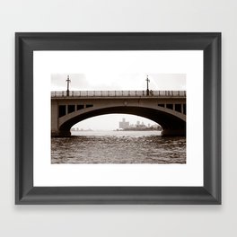Two Bridges, Belle Isle Detroit Framed Art Print