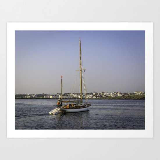 Leaving Dock Art Print