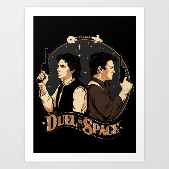 Duel in Space Art Print