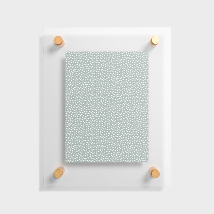 Sage dots Floating Acrylic Print