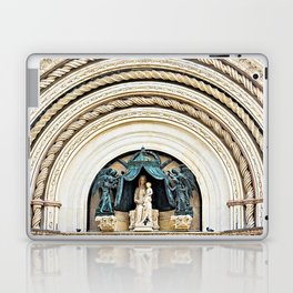 Orvieto Cathedral Madonna and Child Angels Facade Sculpture Laptop Skin