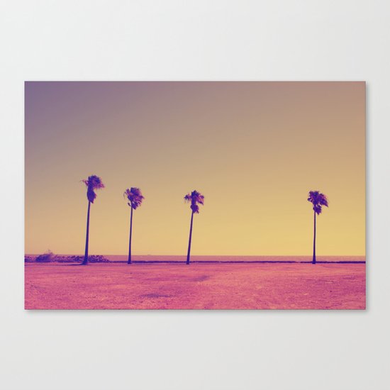 Four Palms In Paradise Canvas Print