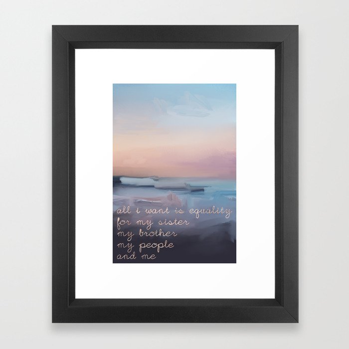 Nina Simone Quote Lyrics Framed Art Print By Bypepperana Society6