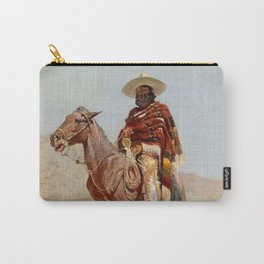 “Mexican Vaquero Horseman” by Frederick Remington Carry-All Pouch | Painting, Horseman, Vaquero, History, Mexican, Cowboys, Indians, Frontier 