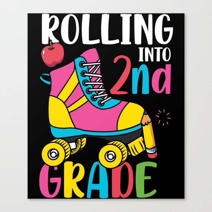 Rolling Into 2nd Grade Canvas Print