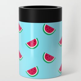 Watermelon Slice Pattern (blue) Can Cooler | Slice, Drawing, Summer, Watermelon, Water, Light, Fun, Pattern, Melon, Tropical 