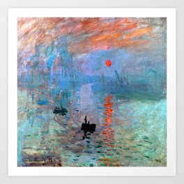 Claude Monet Impression Sunrise Art Print
